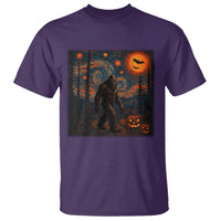 Bigfoot Starry Night T Shirt Funny Halloween Van Gogh Sasquatch Lovers - Wonder Print Shop