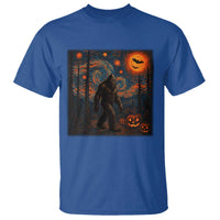 Bigfoot Starry Night T Shirt Funny Halloween Van Gogh Sasquatch Lovers - Wonder Print Shop