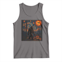 Bigfoot Starry Night Tank Top Funny Halloween Van Gogh Sasquatch Lovers - Wonder Print Shop