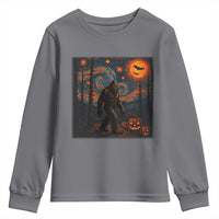Bigfoot Starry Night Youth Sweatshirt Funny Halloween Van Gogh Sasquatch Lovers - Wonder Print Shop