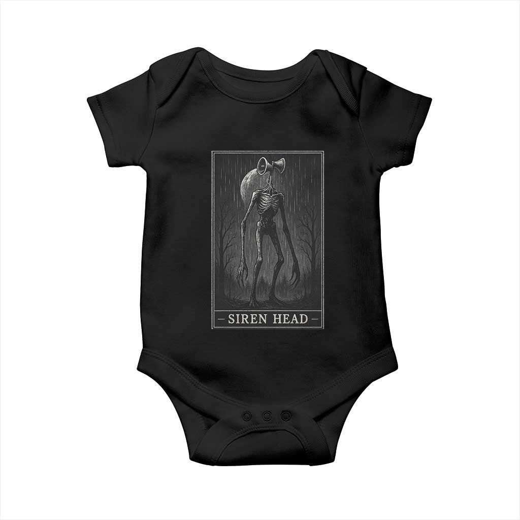 Siren Head Baby Onesie Tarot Card Horror American Cryptid - Wonder Print Shop