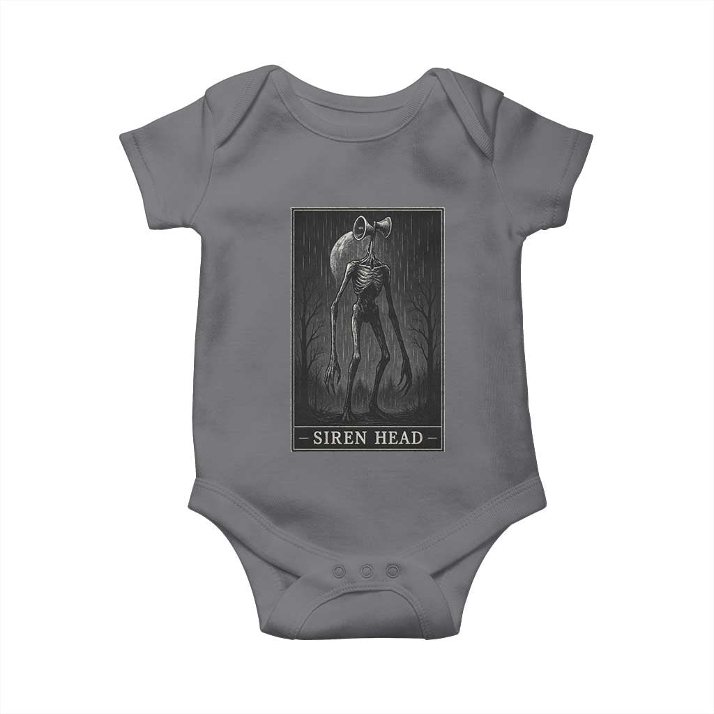 Siren Head Baby Onesie Tarot Card Horror American Cryptid - Wonder Print Shop