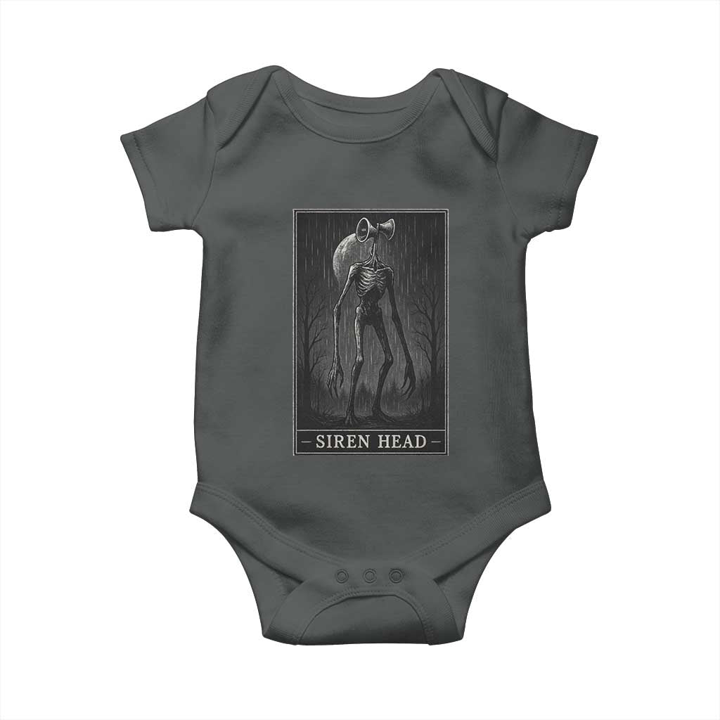 Siren Head Baby Onesie Tarot Card Horror American Cryptid - Wonder Print Shop