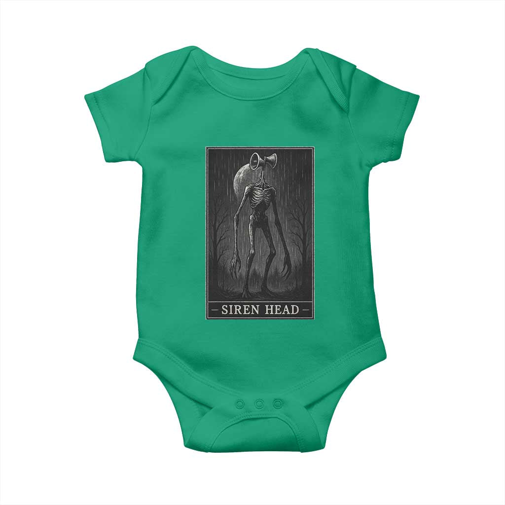 Siren Head Baby Onesie Tarot Card Horror American Cryptid - Wonder Print Shop