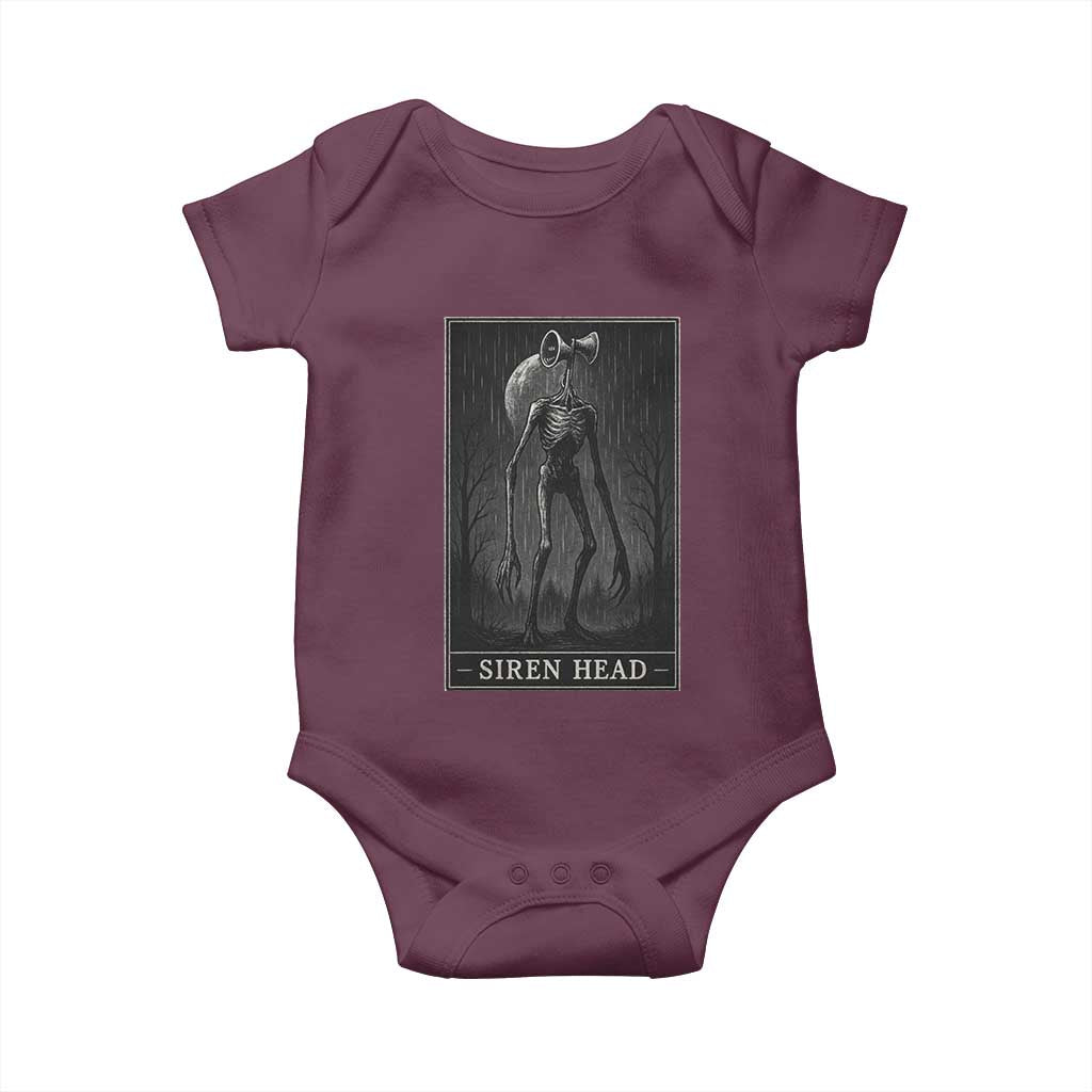 Siren Head Baby Onesie Tarot Card Horror American Cryptid - Wonder Print Shop