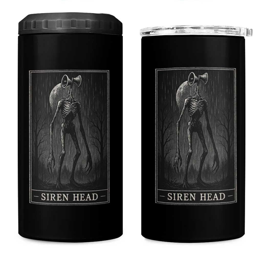 Siren Head 4 in 1 Can Cooler Tumbler Tarot Card Horror American Cryptid - Wonder Print Shop