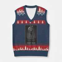 Siren Head V-Neck Knit Sweater Vest Tarot Card Horror American Cryptid - Wonder Print Shop