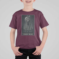 Siren Head T Shirt For Kid Tarot Card Horror American Cryptid - Wonder Print Shop