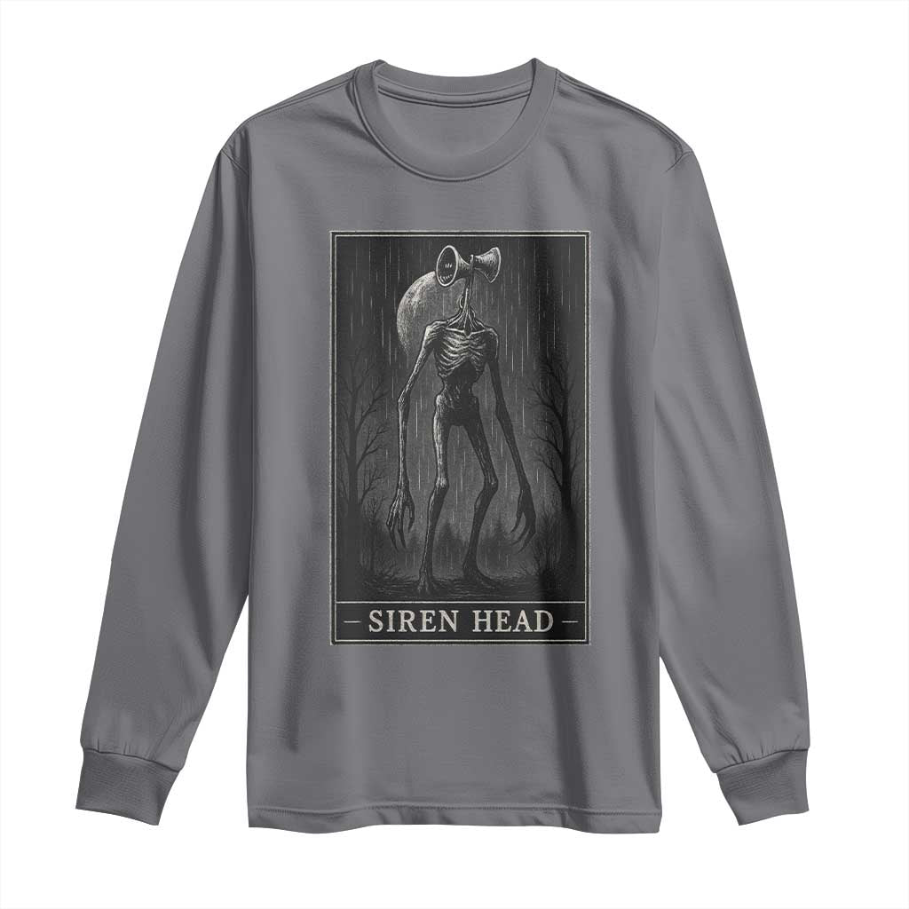 Siren Head Long Sleeve Shirt Tarot Card Horror American Cryptid - Wonder Print Shop