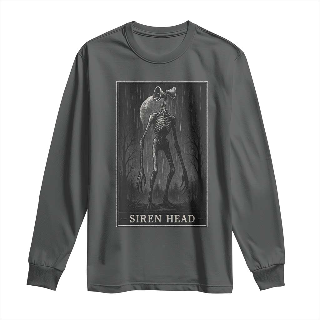 Siren Head Long Sleeve Shirt Tarot Card Horror American Cryptid - Wonder Print Shop