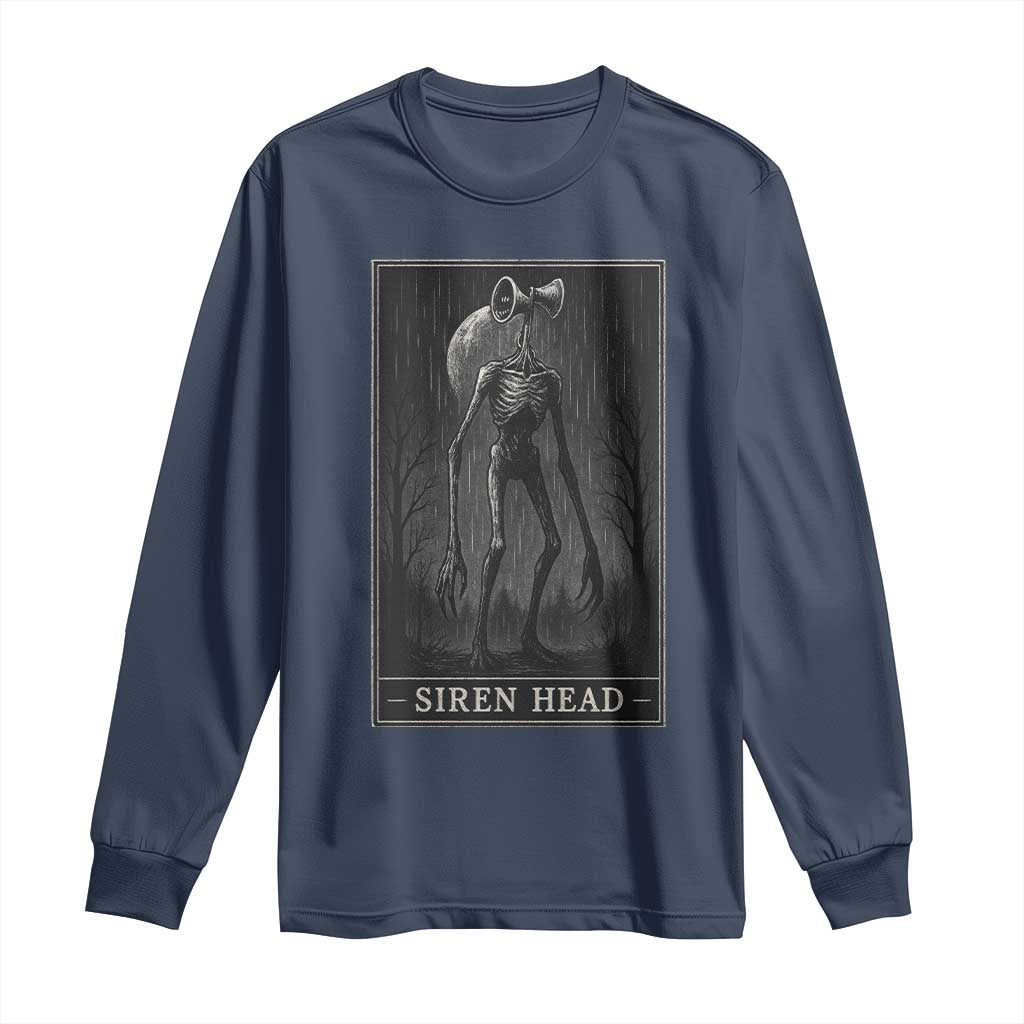 Siren Head Long Sleeve Shirt Tarot Card Horror American Cryptid - Wonder Print Shop