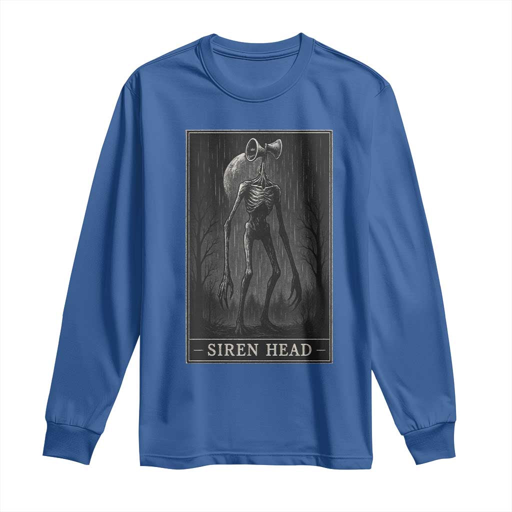 Siren Head Long Sleeve Shirt Tarot Card Horror American Cryptid - Wonder Print Shop