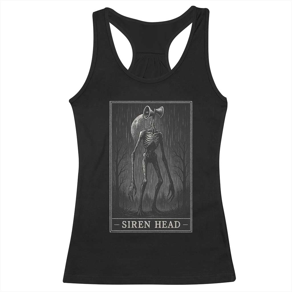 Siren Head Racerback Tank Top Tarot Card Horror American Cryptid - Wonder Print Shop