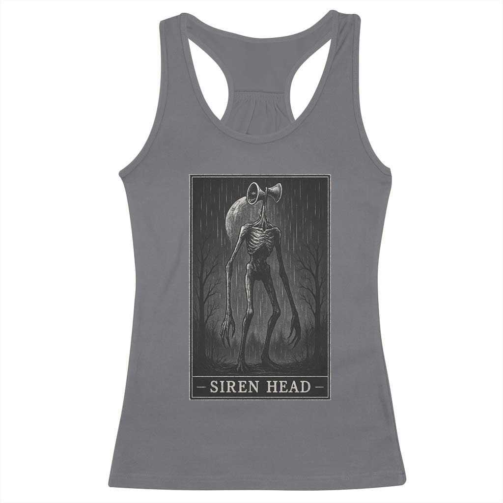 Siren Head Racerback Tank Top Tarot Card Horror American Cryptid - Wonder Print Shop