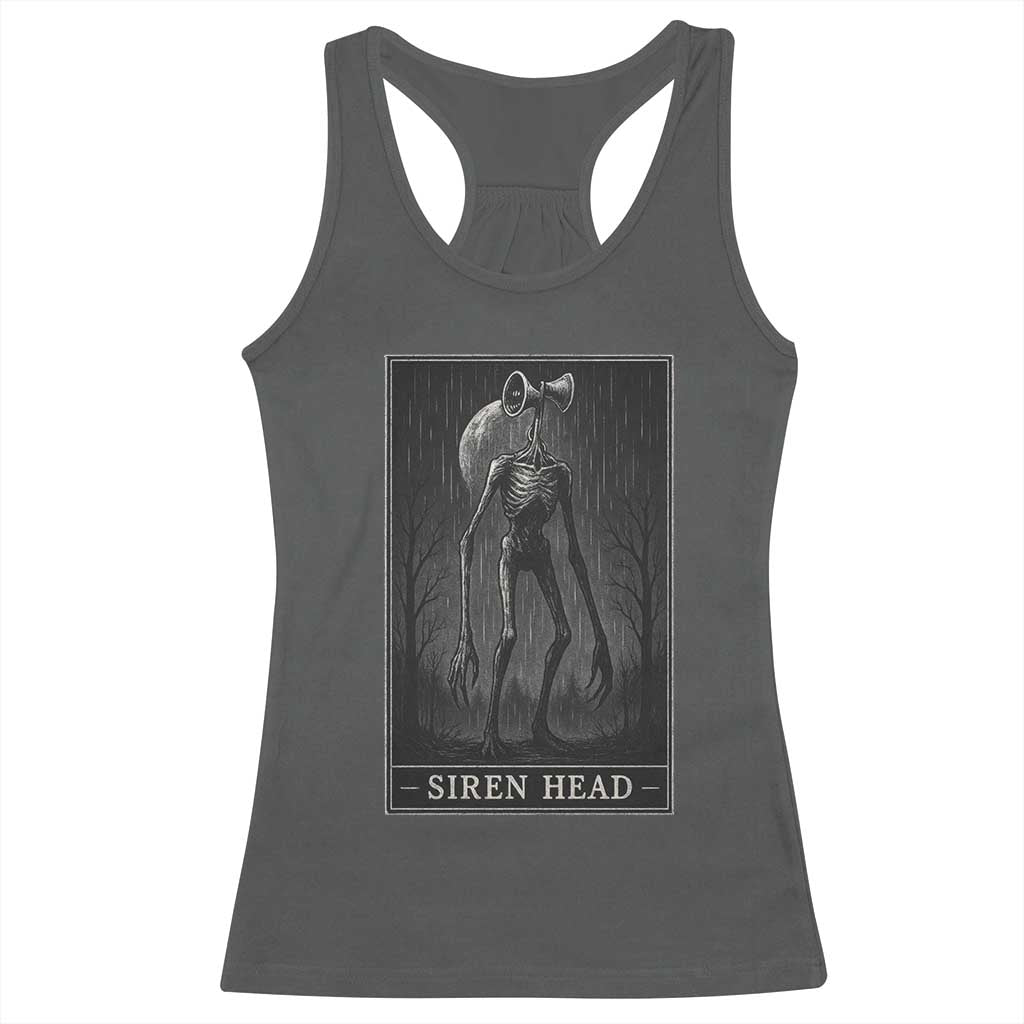 Siren Head Racerback Tank Top Tarot Card Horror American Cryptid - Wonder Print Shop