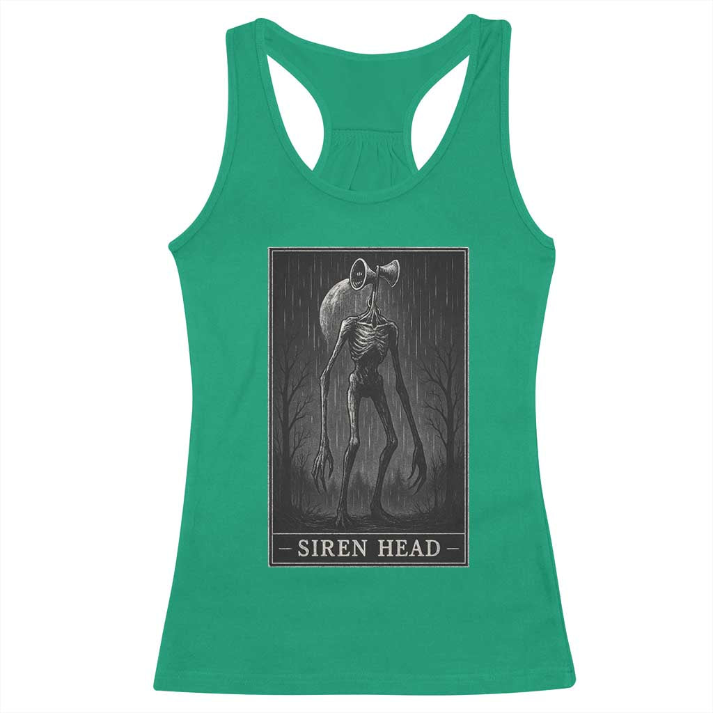 Siren Head Racerback Tank Top Tarot Card Horror American Cryptid - Wonder Print Shop