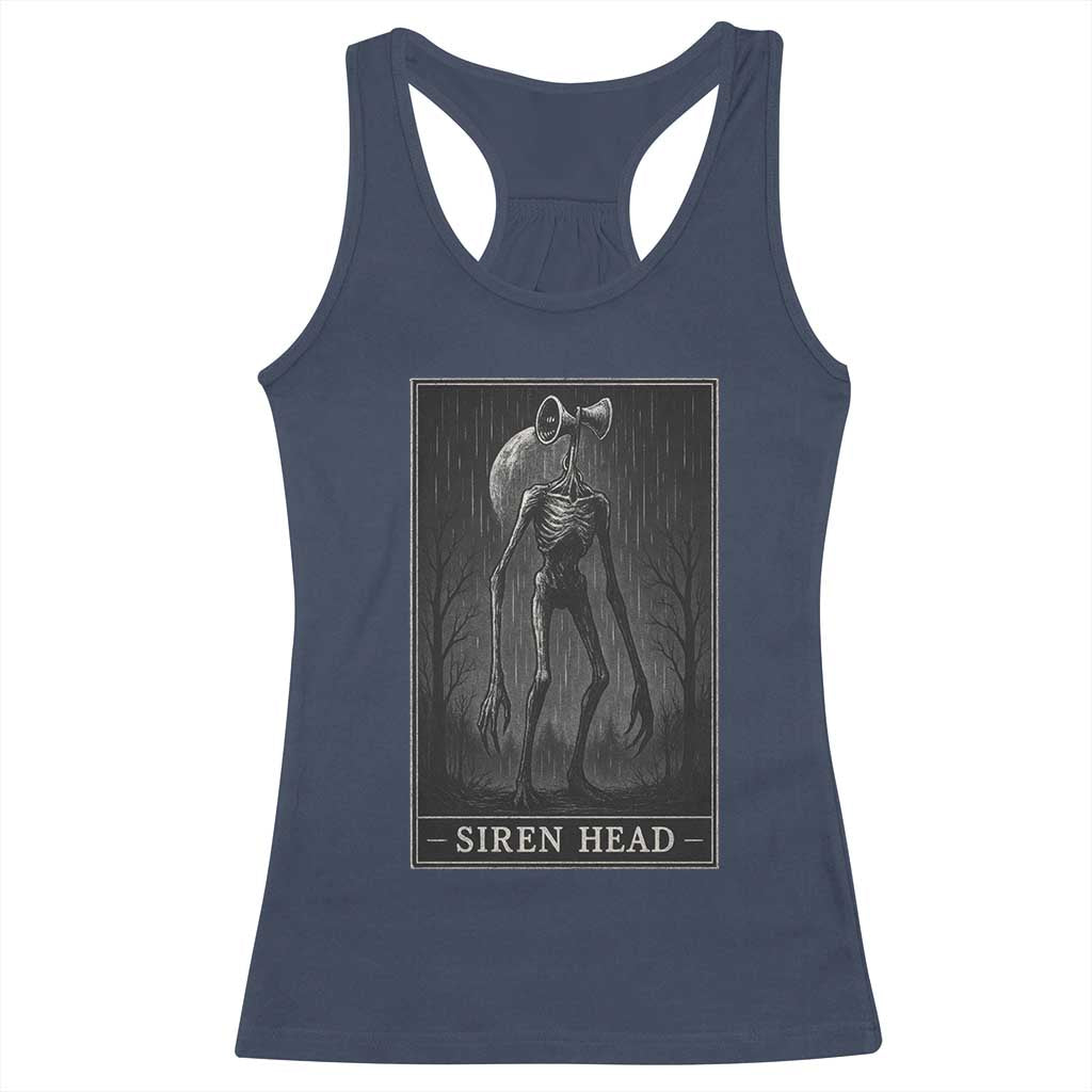 Siren Head Racerback Tank Top Tarot Card Horror American Cryptid - Wonder Print Shop