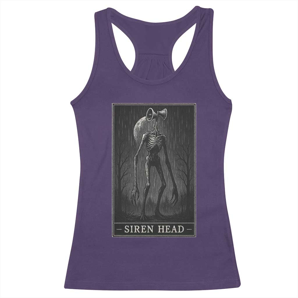 Siren Head Racerback Tank Top Tarot Card Horror American Cryptid - Wonder Print Shop
