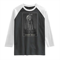 Siren Head Raglan Shirt Tarot Card Horror American Cryptid - Wonder Print Shop