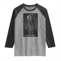 Siren Head Raglan Shirt Tarot Card Horror American Cryptid - Wonder Print Shop