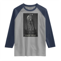 Siren Head Raglan Shirt Tarot Card Horror American Cryptid - Wonder Print Shop