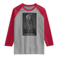 Siren Head Raglan Shirt Tarot Card Horror American Cryptid - Wonder Print Shop