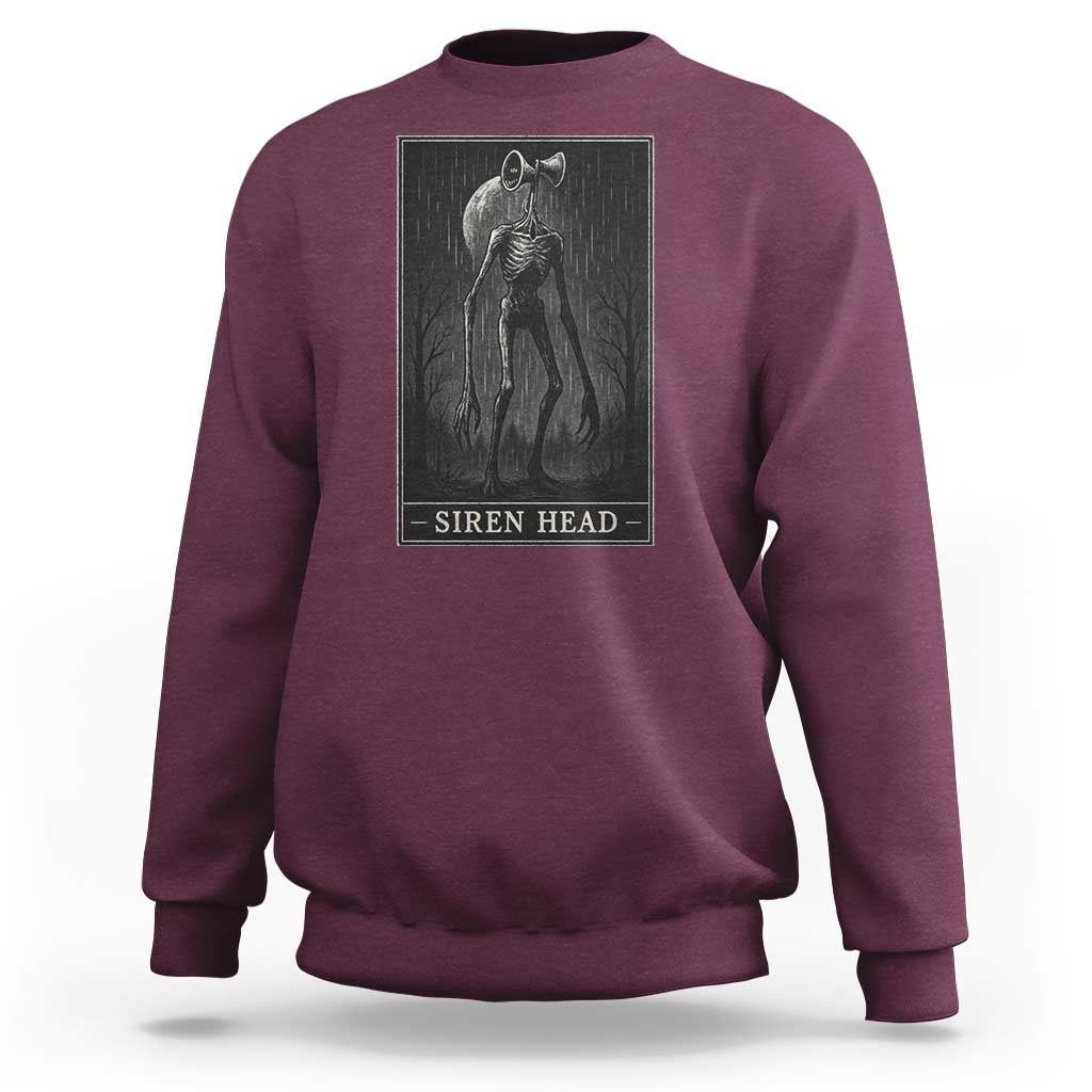 Siren Head Sweatshirt Tarot Card Horror American Cryptid - Wonder Print Shop