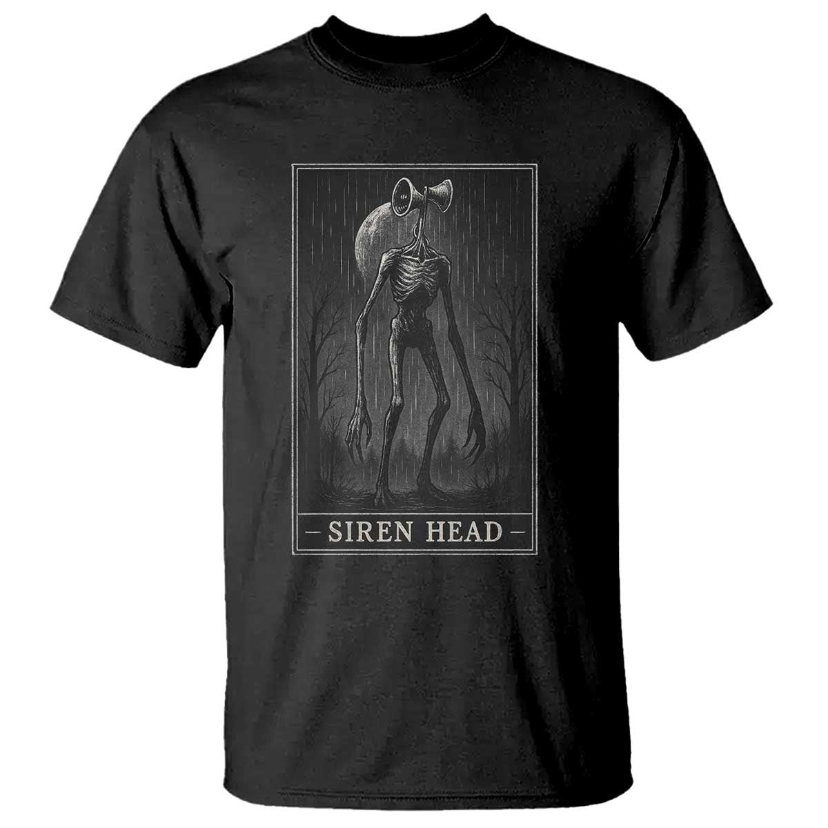 Siren Head T Shirt Tarot Card Horror American Cryptid - Wonder Print Shop