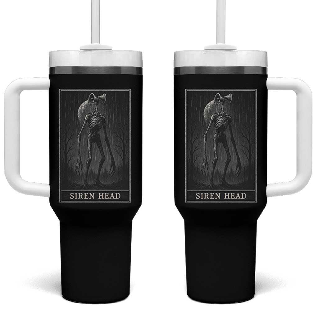 Siren Head Tumbler With Handle Tarot Card Horror American Cryptid - Wonder Print Shop
