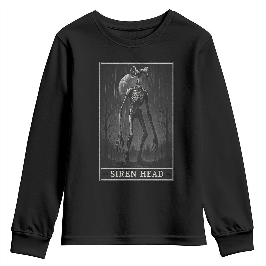 Siren Head Youth Sweatshirt Tarot Card Horror American Cryptid - Wonder Print Shop