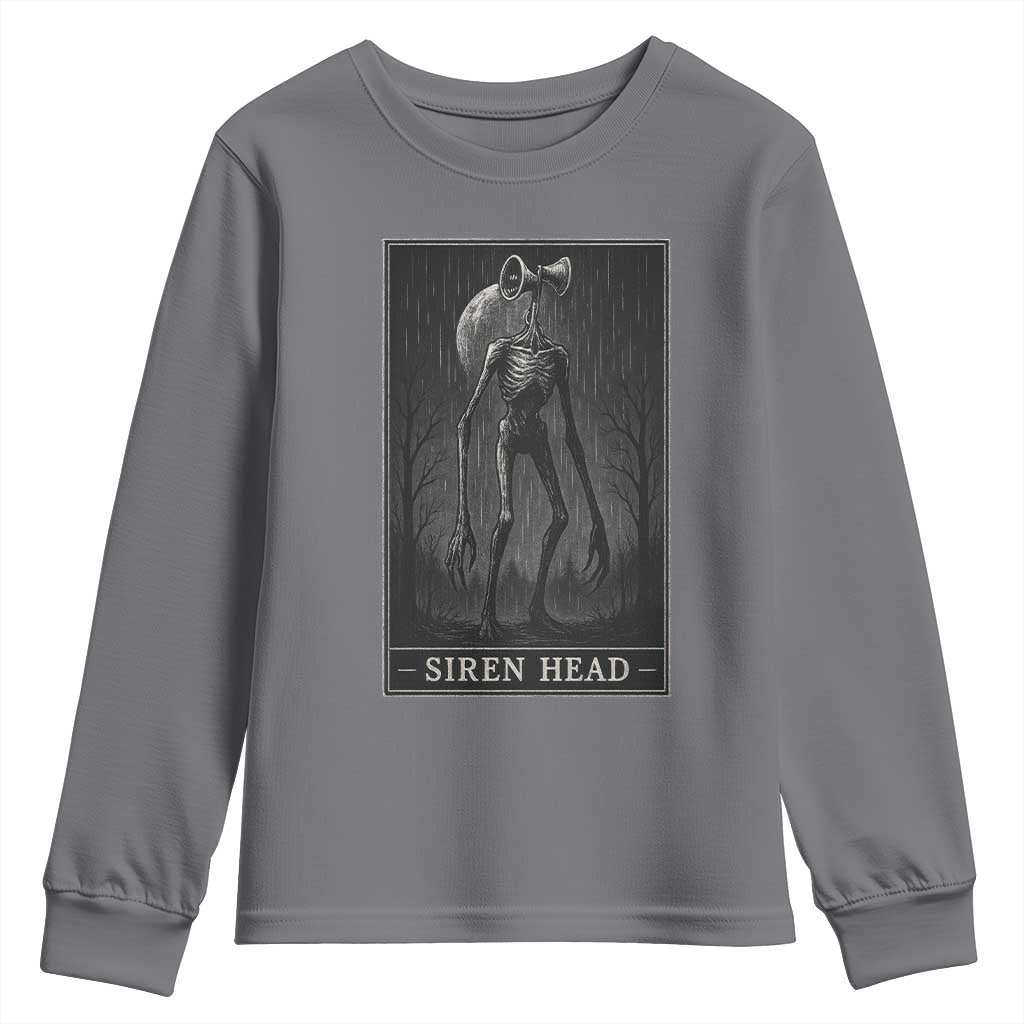 Siren Head Youth Sweatshirt Tarot Card Horror American Cryptid - Wonder Print Shop