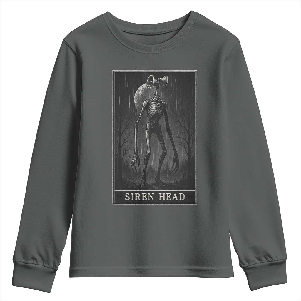 Siren Head Youth Sweatshirt Tarot Card Horror American Cryptid - Wonder Print Shop