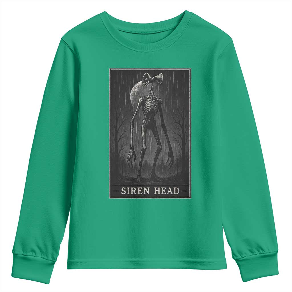 Siren Head Youth Sweatshirt Tarot Card Horror American Cryptid - Wonder Print Shop
