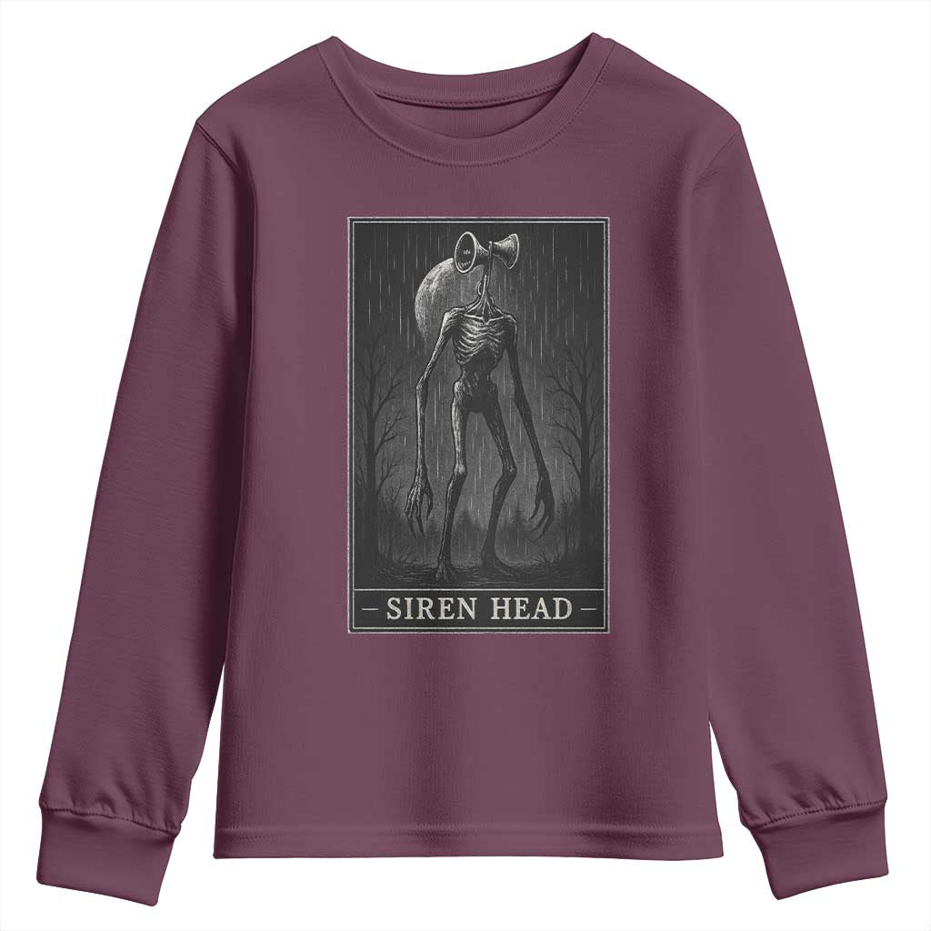 Siren Head Youth Sweatshirt Tarot Card Horror American Cryptid - Wonder Print Shop