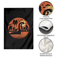 Cryptid Monsters Garden Flag Bigfoot Loch Ness Monster Mothman Aliens Weirdcore Folk Horror