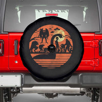 Cryptid Monsters Spare Tire Cover Bigfoot Loch Ness Monster Mothman Aliens Weirdcore Folk Horror