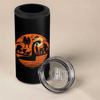 Cryptid Monsters 4 in 1 Can Cooler Tumbler Bigfoot Loch Ness Monster Mothman Aliens Weirdcore Folk Horror