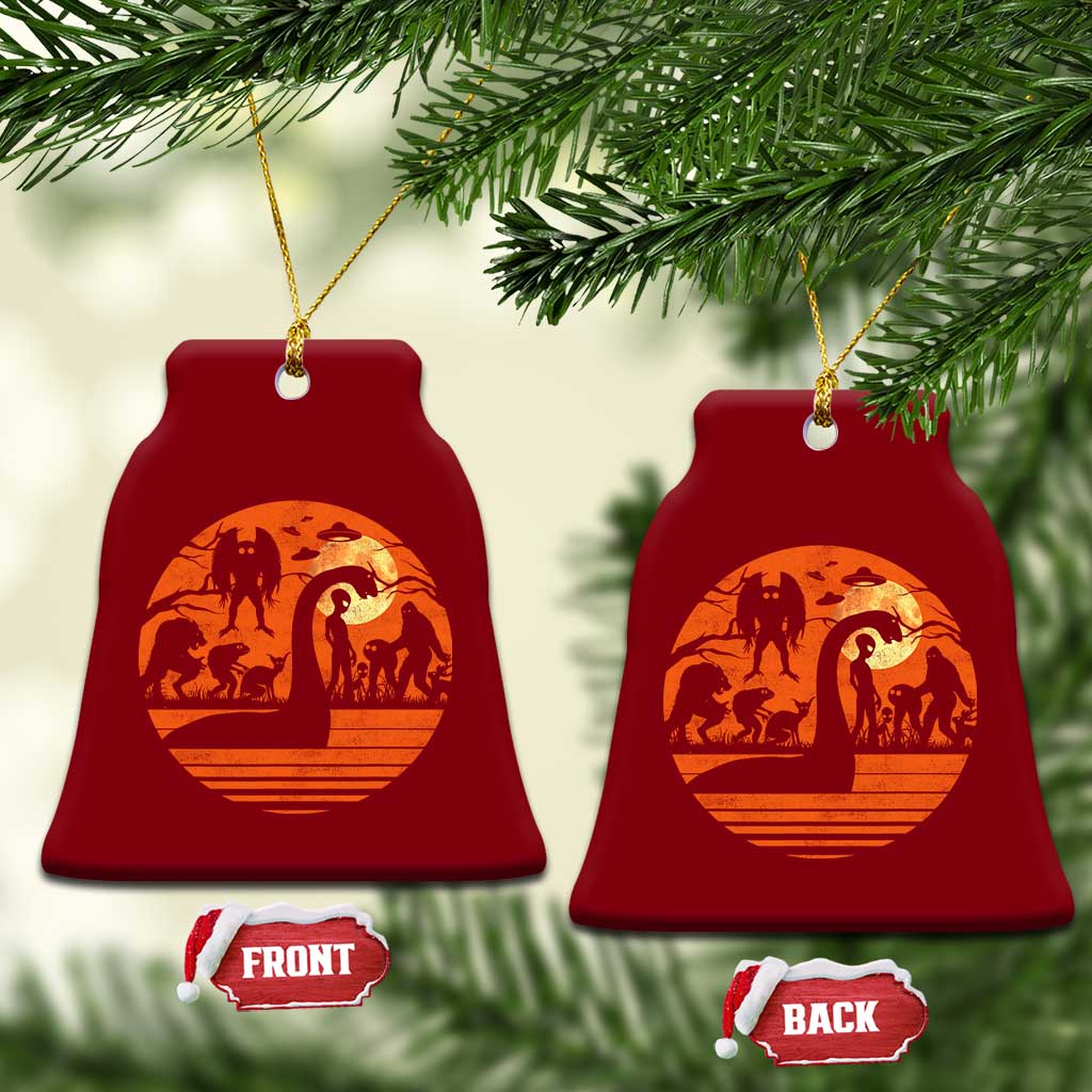 Cryptid Monsters Ceramic Ornament Bigfoot Loch Ness Monster Mothman Aliens Weirdcore Folk Horror