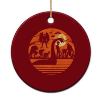 Cryptid Monsters Ceramic Ornament Bigfoot Loch Ness Monster Mothman Aliens Weirdcore Folk Horror