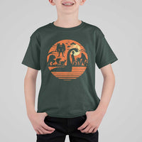 Cryptid Monsters T Shirt For Kid Bigfoot Loch Ness Monster Mothman Aliens Weirdcore Folk Horror