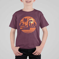 Cryptid Monsters T Shirt For Kid Bigfoot Loch Ness Monster Mothman Aliens Weirdcore Folk Horror
