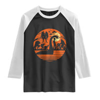 Cryptid Monsters Raglan Shirt Bigfoot Loch Ness Monster Mothman Aliens Weirdcore Folk Horror