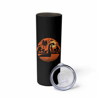 Cryptid Monsters Skinny Tumbler Bigfoot Loch Ness Monster Mothman Aliens Weirdcore Folk Horror