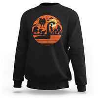 Cryptid Monsters Sweatshirt Bigfoot Loch Ness Monster Mothman Aliens Weirdcore Folk Horror