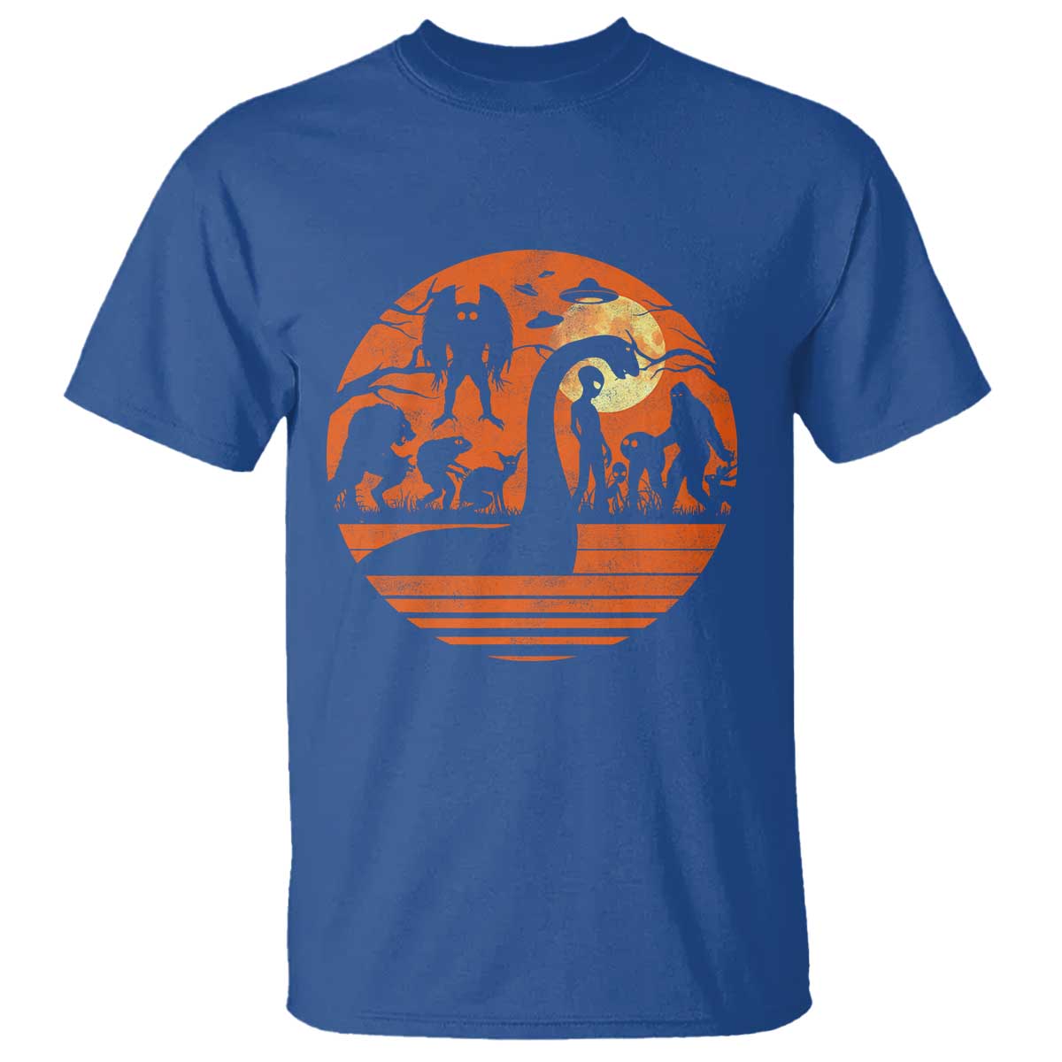 Cryptid Monsters T Shirt Bigfoot Loch Ness Monster Mothman Aliens Weirdcore Folk Horror