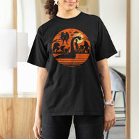 Cryptid Monsters T Shirt For Women Bigfoot Loch Ness Monster Mothman Aliens Weirdcore Folk Horror