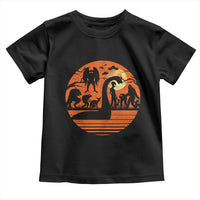 Cryptid Monsters Toddler T Shirt Bigfoot Loch Ness Monster Mothman Aliens Weirdcore Folk Horror