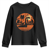 Cryptid Monsters Youth Sweatshirt Bigfoot Loch Ness Monster Mothman Aliens Weirdcore Folk Horror