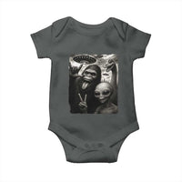 Bigfoot Alien Loch Ness Monster Baby Onesie Funny Cryptid UFO Selfie Sasquatch Rock On - Wonder Print Shop
