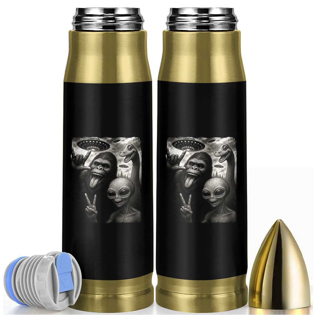 Bigfoot Alien Loch Ness Monster Bullet Tumbler Funny Cryptid UFO Selfie Sasquatch Rock On - Wonder Print Shop